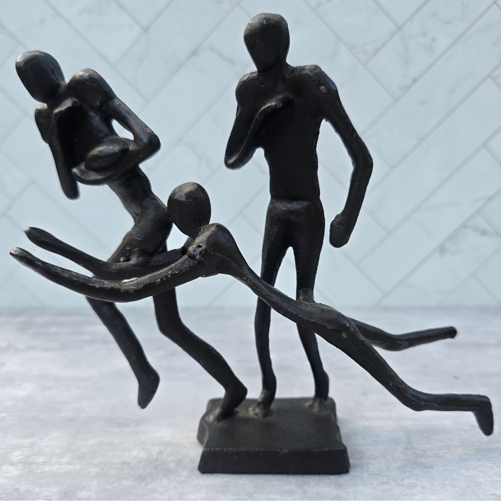 Modernist Football Rugby Sculpture Abstract Brutalist Sports Decor